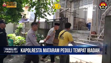 Peduli Tempat Ibadah Kapolresta Mataram Kunjungi Masjid Nurul Yakin Kelurahan Kebunsari Ampenan
