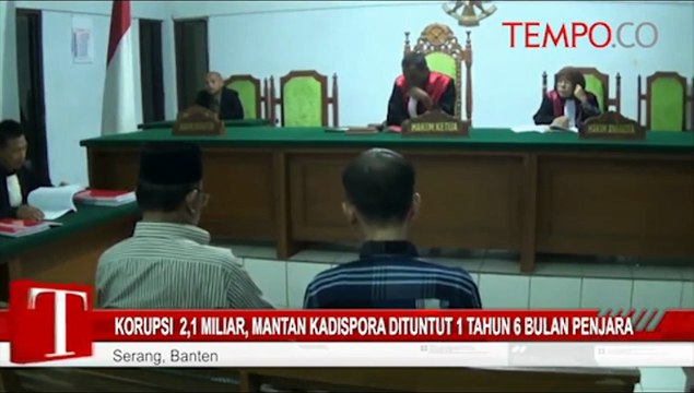 Korupsi 2,1 Miliar, Mantan Kadispora Dituntut 1 Tahun 6 Bulan Penjara