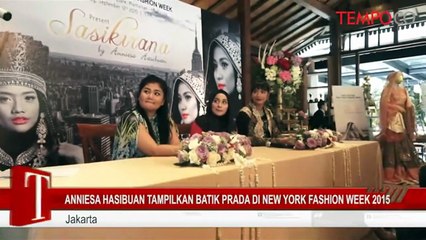 Anniesa Hasibuan Tampilkan Batik Prada di New York Fashion Week 2015