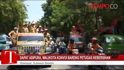 Dapat Adipura, Walikota Konvoi Bareng Petugas Kebersihan