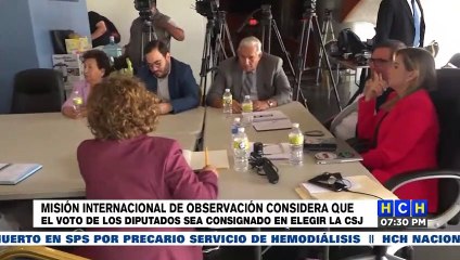 Misión Internacional de Observación pide que el voto de los diputados sea público
