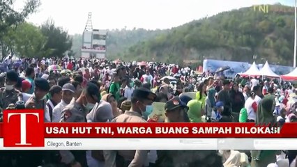Usai HUT TNI, Warga Buang Sampah di Lokasi