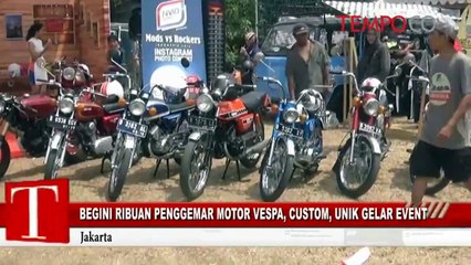 Begini Penggemar Motor Vespa, Custom, Unik Gelar Event