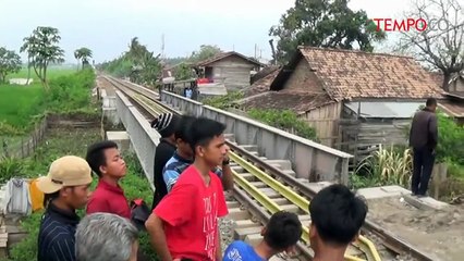 Truk Tertabrak Kereta, Sopir Luka Parah
