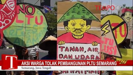 Aksi Warga Tolak Pembangunan PLTU Semarang