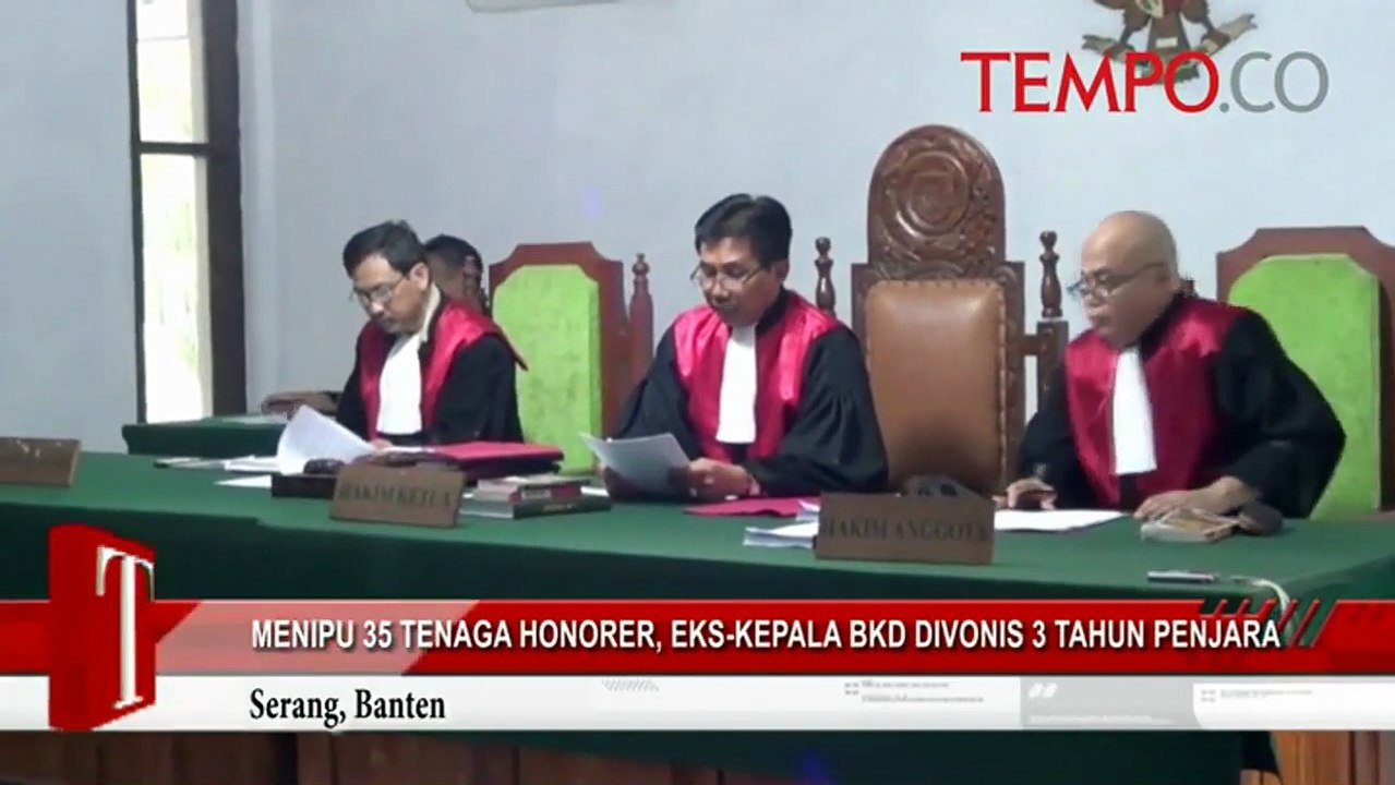 Menipu 35 Tenaga Honorer, Eks-Kepala BKD Divonis 3 Tahun Penjara