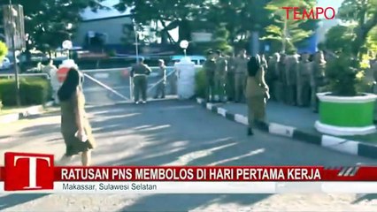 Ratusan PNS Membolos di Hari Pertama Kerja