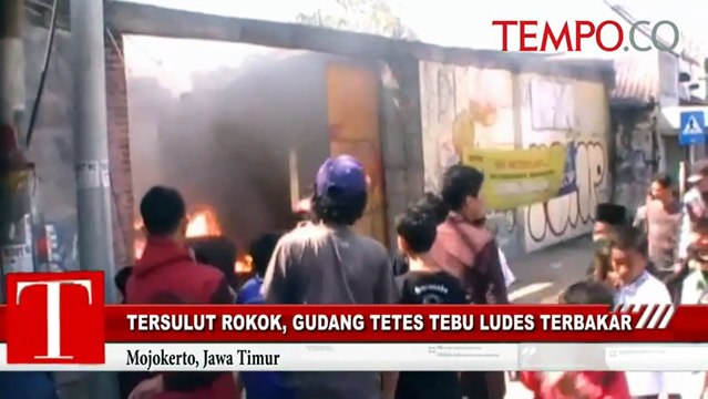 Tersulut Rokok, Gudang Tetes Tebu Ludes Terbakar