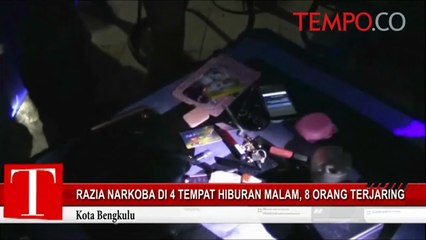 Razia Narkoba di 4 Tempat Hiburan Malam, 8 Orang Terjaring