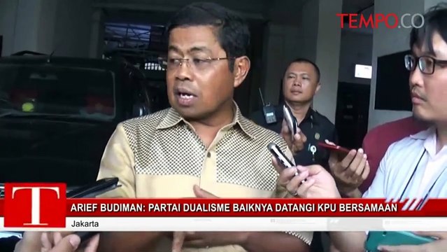 Arief Budiman: Partai Dualisme Baiknya Datangi KPU Bersamaan