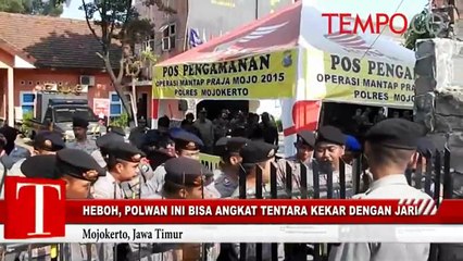 Heboh, Polwan Ini Bisa Angkat Tentara Kekar Cuma dengan Jari