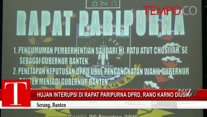Hujan Interupsi di Rapat Paripurna DPRD, Rano Karno Diusik