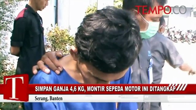 Simpan Ganja 4,6 Kg, Montir Sepeda Motor Ini Ditangkap