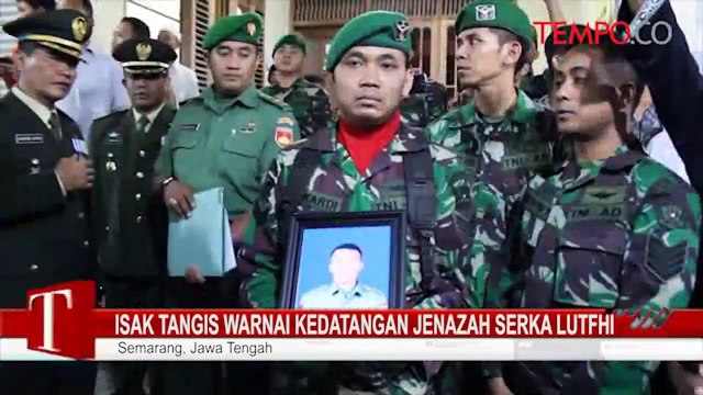 Isak Tangis Warnai Kedatangan Jenazah Serka Lutfhi, Koban Hercules