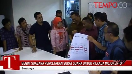 Begini Suasana Pencetakan Surat Suara untuk Pilkada Mojokerto