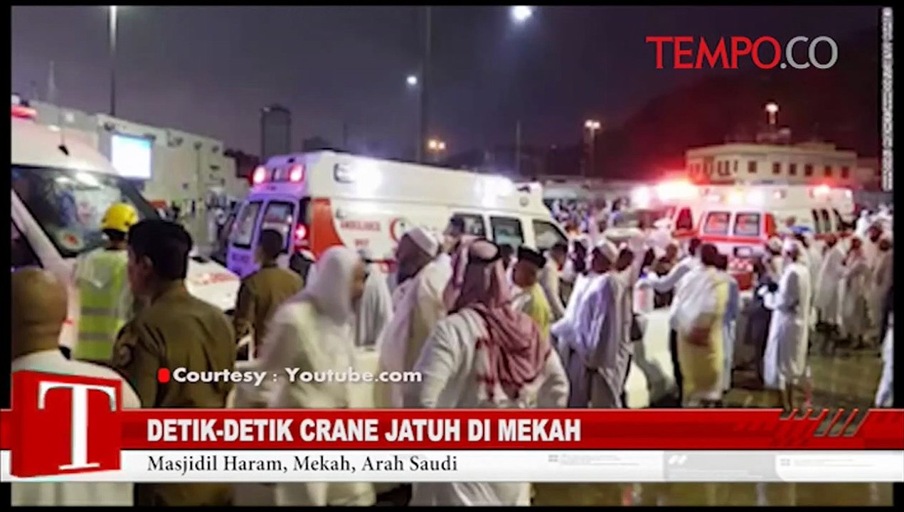 Detikdetik Crane Jatuh di Mekah video Dailymotion