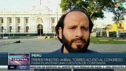 Primer ministro de Perú presentó ante el Congreso una cuestión de confianza