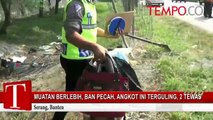 Muatan Berlebih, Pecah Ban, Angkot-Ini Terguling, 2 Tewas