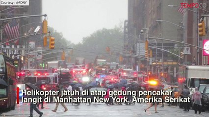 Detik-detik Helikopter Jatuh di Manhattan, AS
