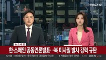 [속보] 한·스페인 공동언론발표…북 미사일 발사 강력 규탄