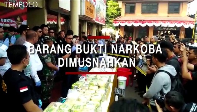 138 Kilogram Sabu, Lebih dari 10 Ribu Butir Ekstasi Dimusnahkan