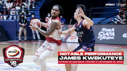 NCAA Season 98 | Notable Performance: James Kwekuteye (San Beda vs Letran) | MBT Round 2