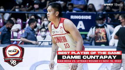 NCAA Season 98 | Best Player: Damie Cuntapay (San Beda vs Letran) | Men's Basketball Tournament R2