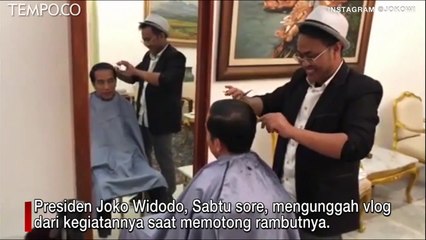Jokowi Unggah Vlog tentang Potong Rambut Model Anak Muda