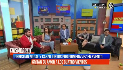 Christian Nodal y Cazzu posan como pareja en su primera alfombra roja