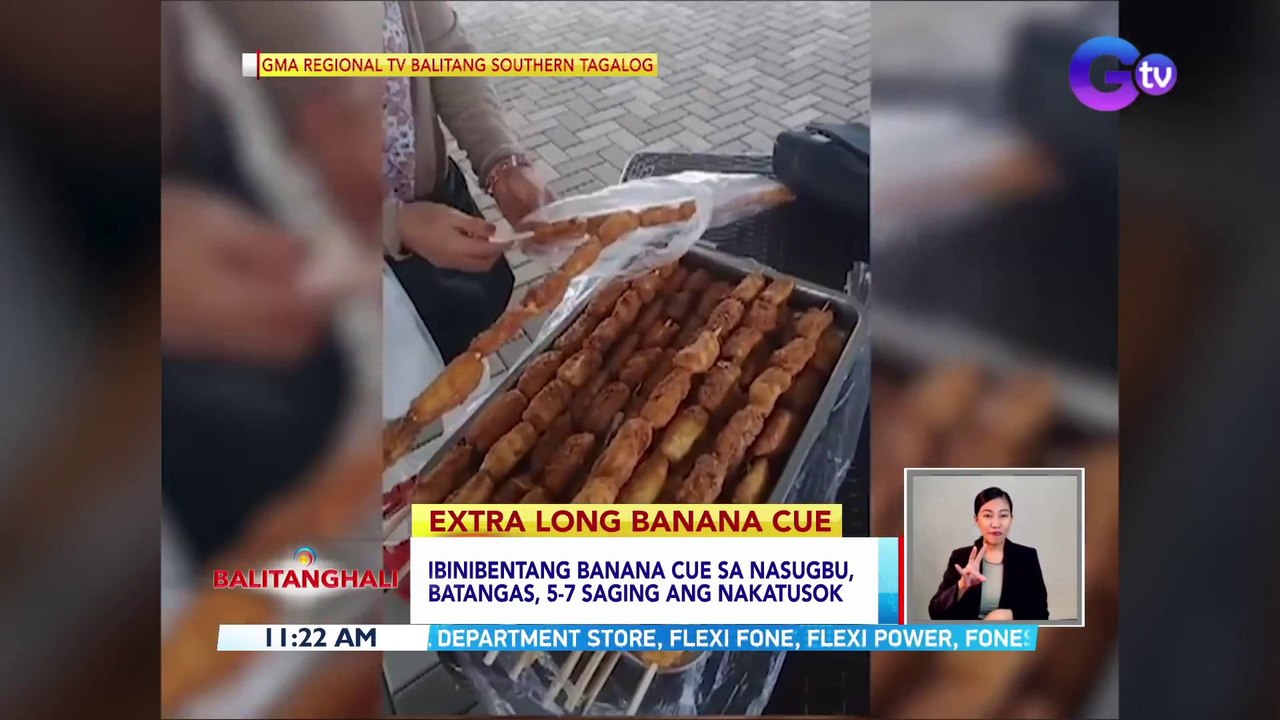 Ibinibentang Banana Cue sa Nasugbu, Batangas, 5-7 saging ang nakatusok | BT