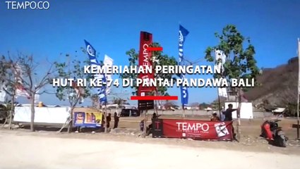 Kemeriahan Peringatan HUT RI ke-74 di Pantai Pandawa Bali