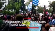 Bendera Bintang Kejora Saat Demo Mahasiswa Papua di Istana