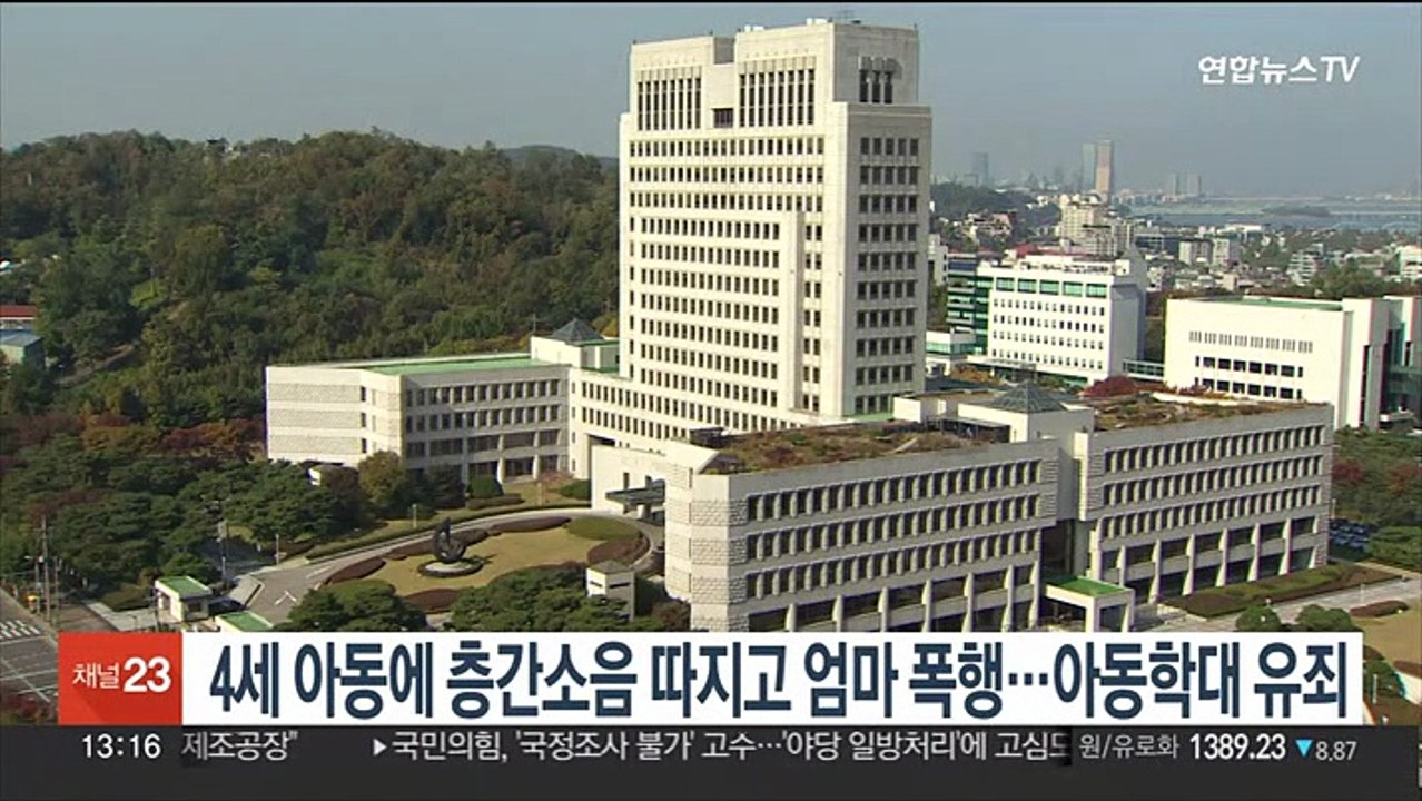 4세 아동에 층간소음 따지고 엄마 폭행…아동학대 유죄