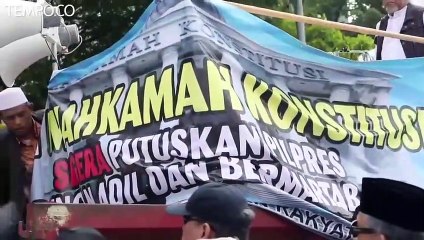 Demo Sidang Sengketa Pilpres Diwarnai Massa Emak-Emak