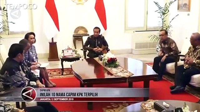 Pansel Serahkan 10 Nama Capim KPK Terpilih ke Jokowi