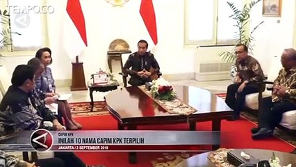 Pansel Serahkan 10 Nama Capim KPK Terpilih ke Jokowi