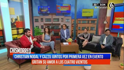 Christian Nodal y Cazzu posan como pareja en su primera alfombra roja