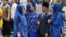Lora Fadil yang Ajak 3 Istrinya saat Pelantikan DPR