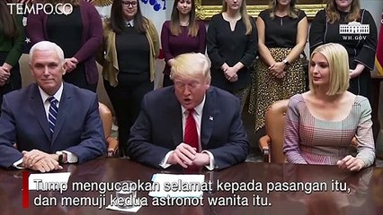 Trump Ucapkan Selamat atas Aksi Spacewalk Dua Astronot Wanita Ini tapi