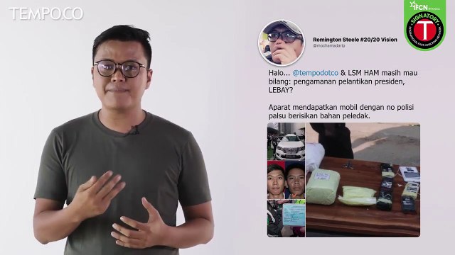 [Cek Fakta] Benarkah Ditemukan Bahan Peledak saat Pelantikan Jokowi-Ma'ruf Amin?