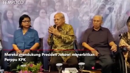 Tokoh Senior Dukung Presiden Jokowi Terbitkan Perppu KPK
