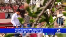 El Agustino: vecina agarra a cachetadas a sujeto que intentó secuestrar a menor