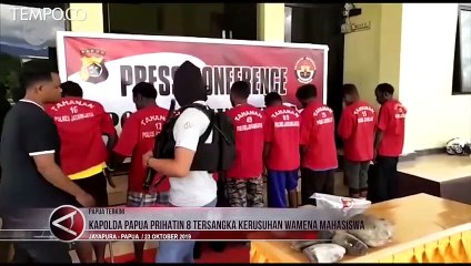 Descargar video: Terungkap, 8 Tersangka Kerusuhan Wamena Berstatus Mahasiswa