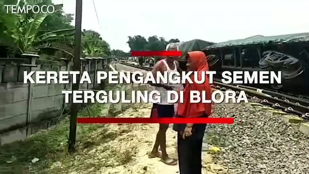 Kereta Barang Terguling di Blora, Sejumlah Fasilitas Rusak