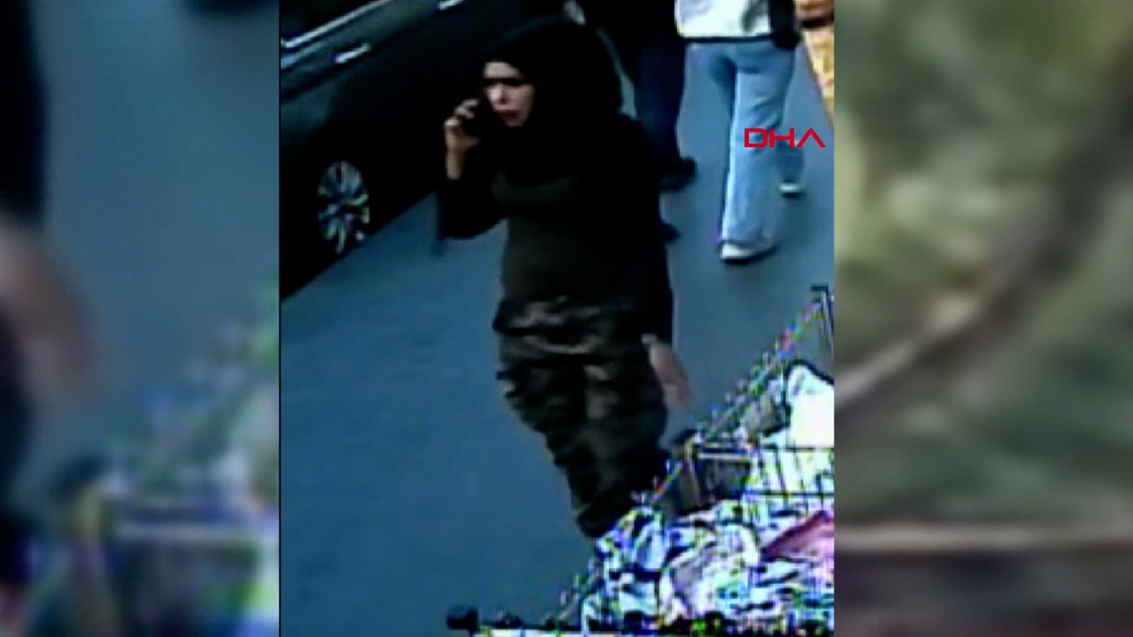 Taksim'e bombayı bırakan terörist Ahlam Albashır'ın telefonla konuşarak ilerleyişi kamerada