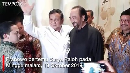 Pertemuan Prabowo dan Surya Paloh: Saya dan Prabowo itu satu