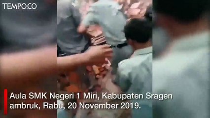 Aula Sekolah Ambruk di Sragen, Puluhan Siswa Tertimpa Reruntuhan