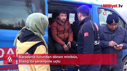 Tur minibüsü şarampole uçtu! 20 kişi yaralandı
