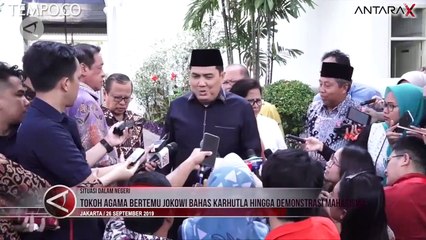 Tokoh Agama Bertemu Jokowi Bahas Demo Mahasiswa hingga Karhutla