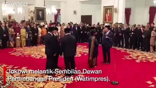 Lantik 9 Watimpres, Jokowi Tunjuk Wiranto Jadi Ketua